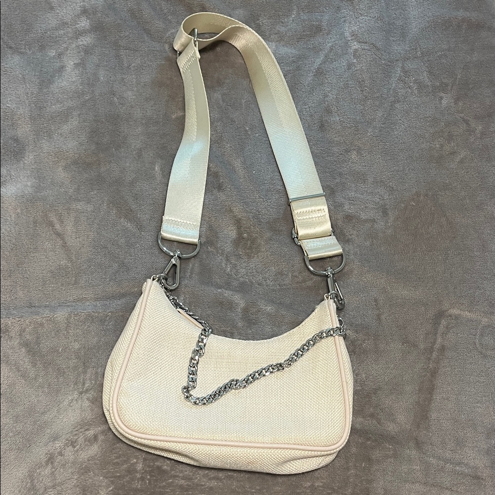 Urban Outfitters Cream Shoulder Bag with Chain